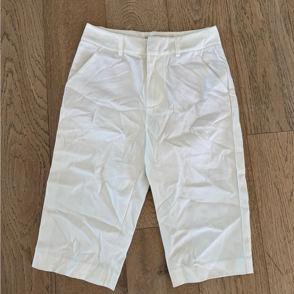 White Knee-Length Shorts - Picture 1 of 3